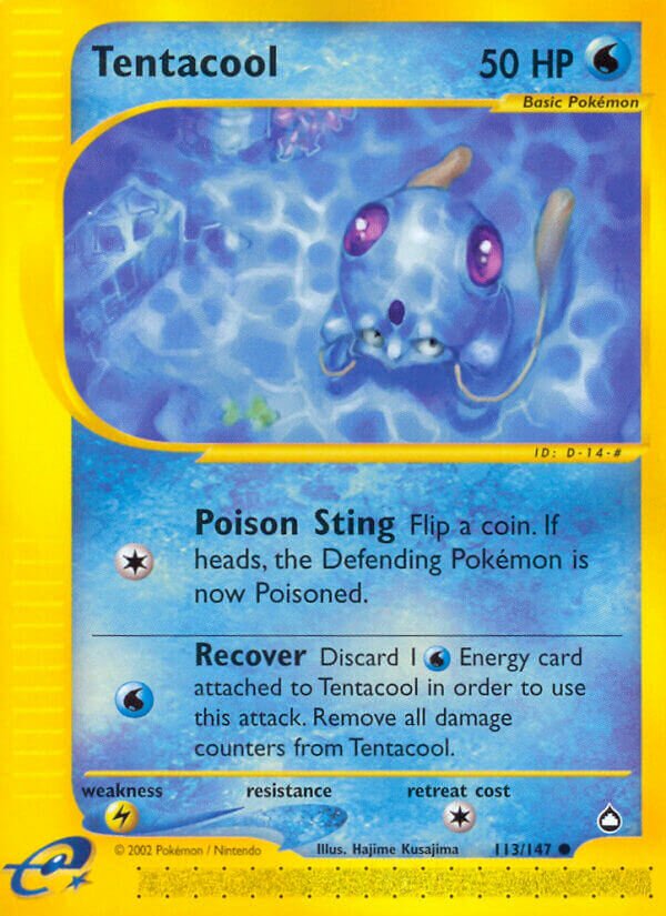 Tentacool 113/186 — Aquapolis (English Pokémon TCG card)