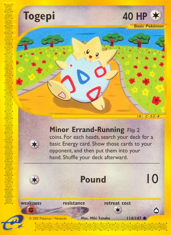 Togepi 114/186 — Aquapolis (English Pokémon TCG card)