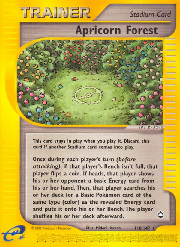 Apricorn Forest 118/186 — Aquapolis (English Pokémon TCG card)