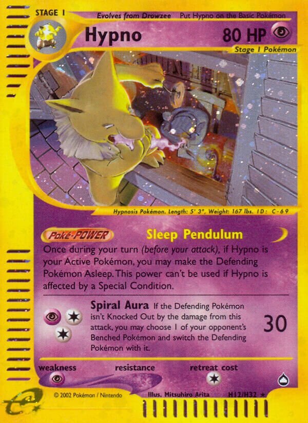 Hypno H12 — Aquapolis (English Pokémon TCG card)