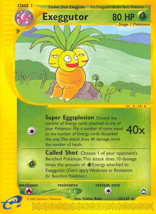 Exeggutor 012/186 — Aquapolis (English Pokémon TCG card)