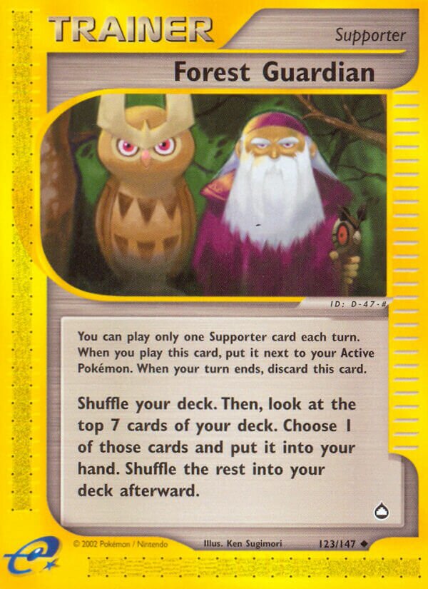 Forest Guardian 123/186 — Aquapolis (English Pokémon TCG card)