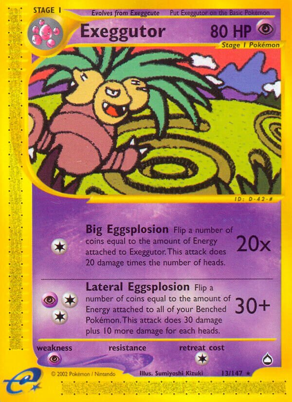 Exeggutor 013/186 — Aquapolis (English Pokémon TCG card)