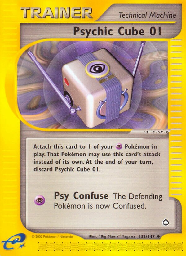 Psychic Cube 01 132/186 — Aquapolis (English Pokémon TCG card)