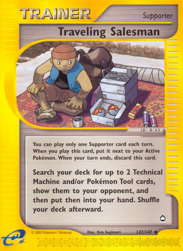 Traveling Salesman 137/186 — Aquapolis (English Pokémon TCG card)
