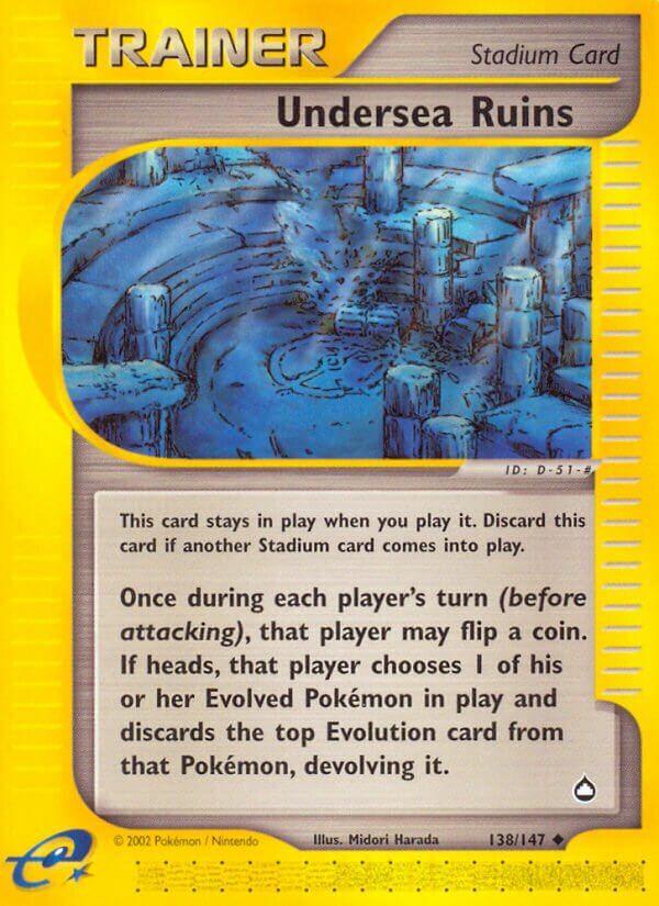 Undersea Ruins 138/186 — Aquapolis (English Pokémon TCG card)