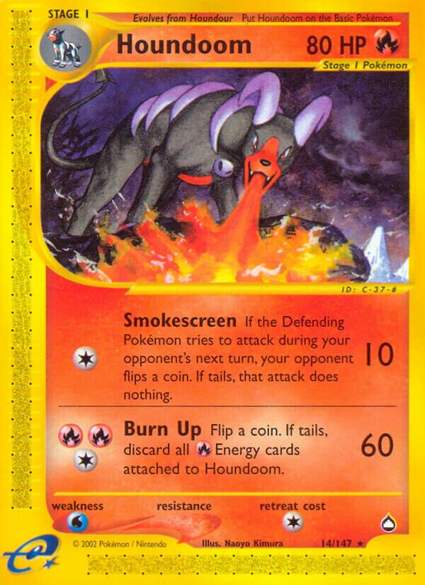 Houndoom 014/186 — Aquapolis (English Pokémon TCG card)
