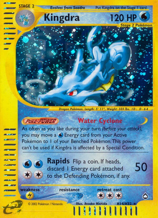 Kingdra H14 — Aquapolis (English Pokémon TCG card)