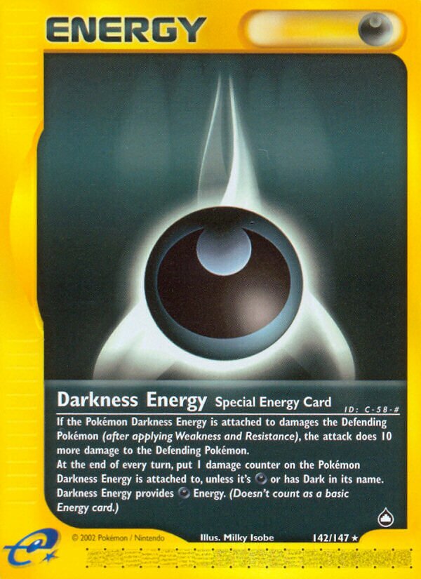 Darkness Energy 142/186 — Aquapolis (English Pokémon TCG card)