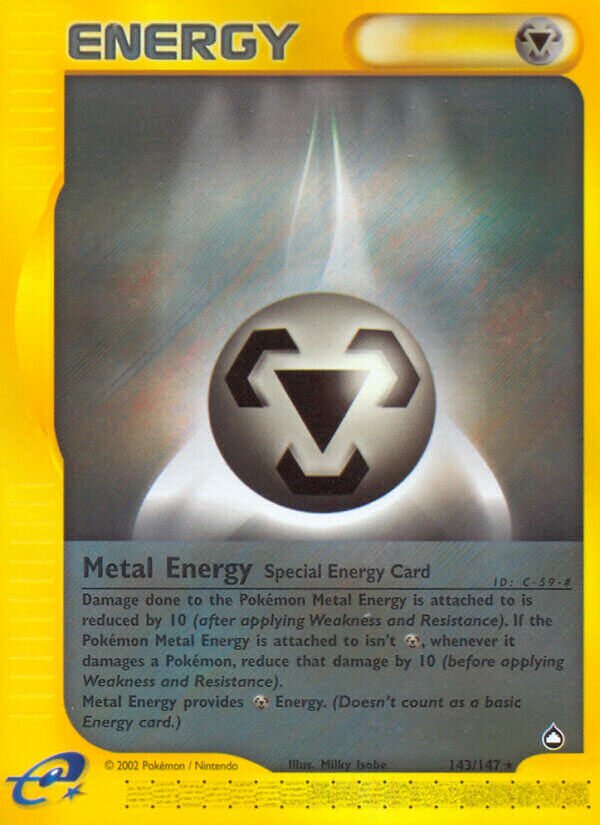 Metal Energy 143/186 — Aquapolis (English Pokémon TCG card)