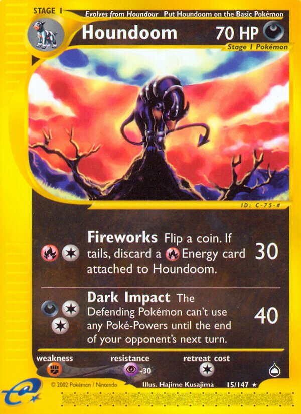 Houndoom 015/186 — Aquapolis (English Pokémon TCG card)