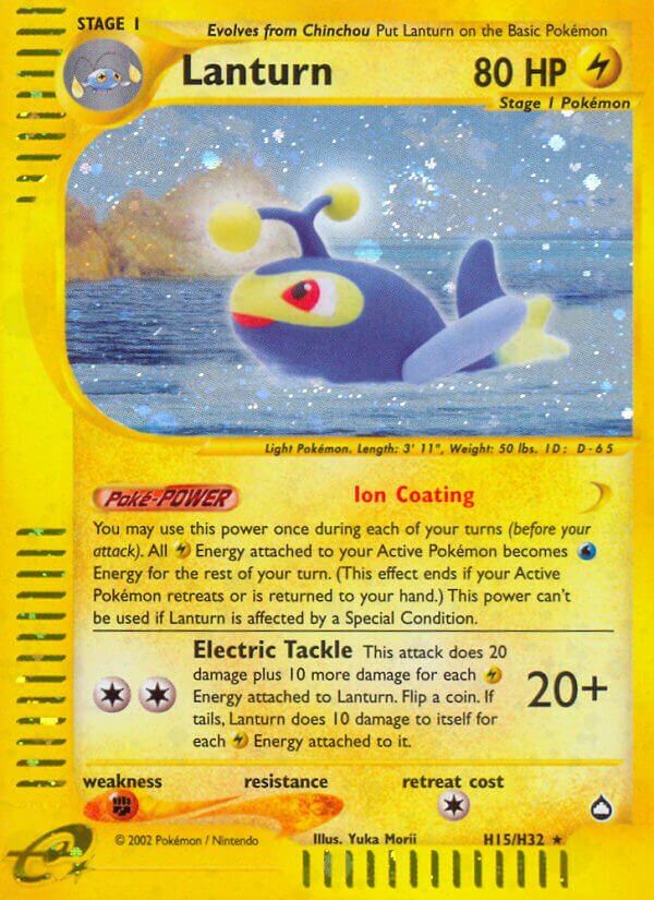 Lanturn H15 — Aquapolis (English Pokémon TCG card)
