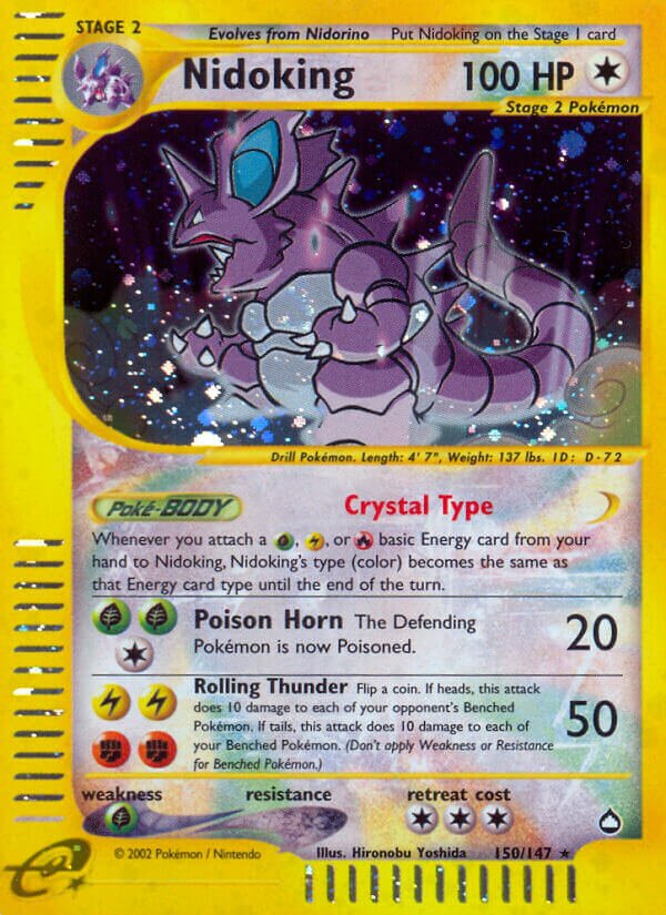 Nidoking 150/186 — Aquapolis (English Pokémon TCG card)