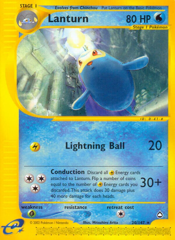 Lanturn 020/186 — Aquapolis (English Pokémon TCG card)