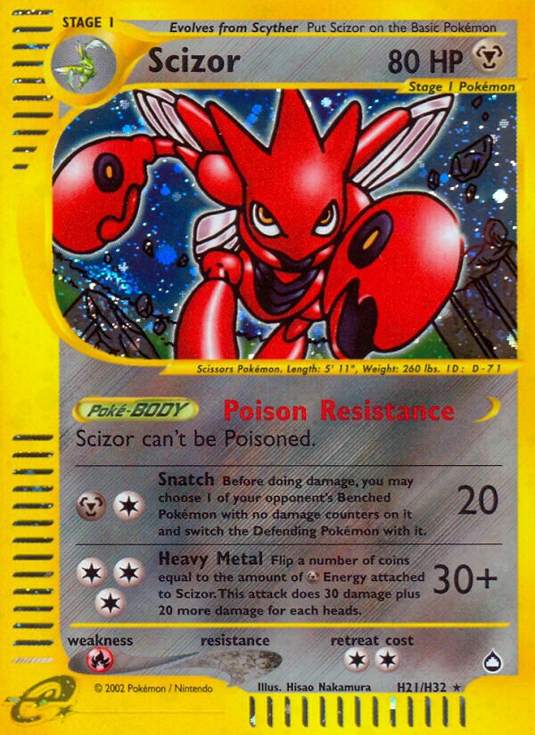 Scizor H21 — Aquapolis (English Pokémon TCG card)