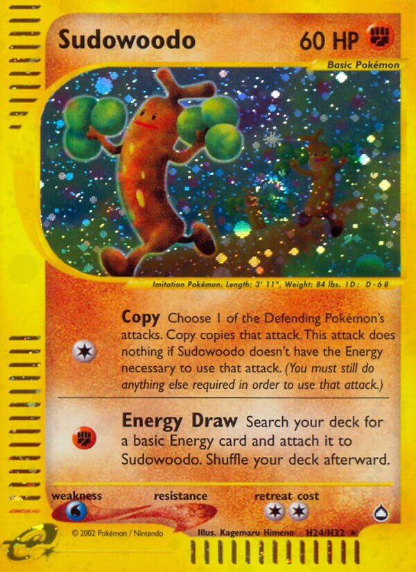 Sudowoodo H24 — Aquapolis (English Pokémon TCG card)