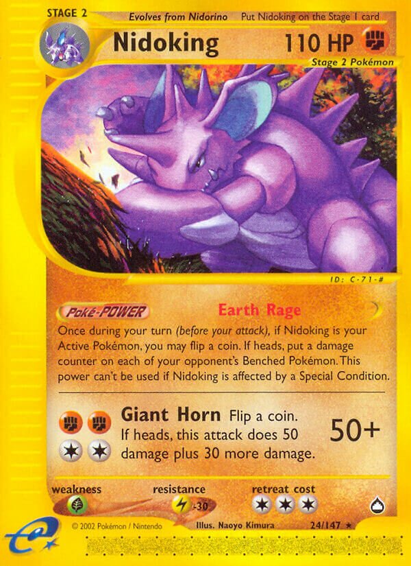 Nidoking 024/186 — Aquapolis (English Pokémon TCG card)