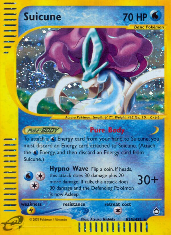 Suicune H25 — Aquapolis (English Pokémon TCG card)