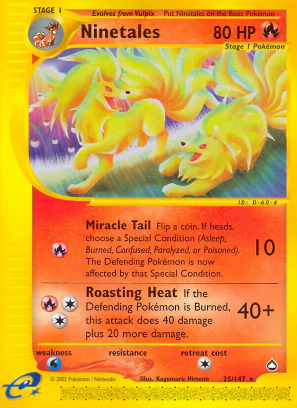 Ninetales 025/186 — Aquapolis (English Pokémon TCG card)