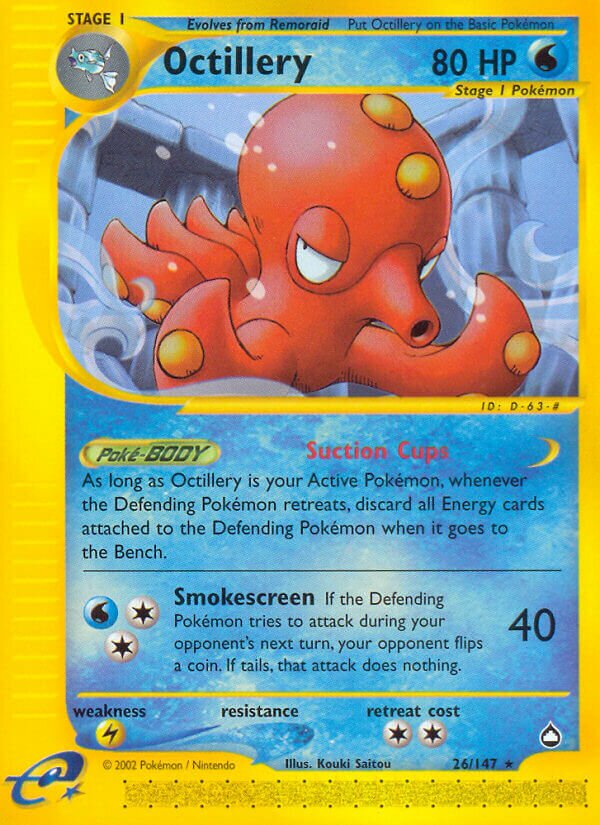 Octillery 026/186 — Aquapolis (English Pokémon TCG card)