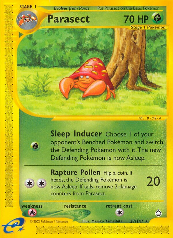 Parasect 027/186 — Aquapolis (English Pokémon TCG card)