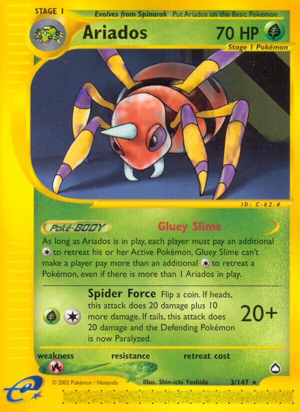 Ariados H3 — Aquapolis (English Pokémon TCG card)