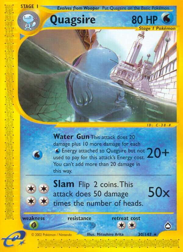 Quagsire 030/186 — Aquapolis (English Pokémon TCG card)