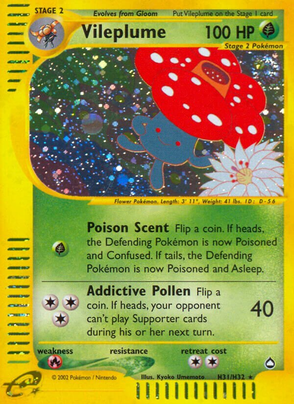 Vileplume H31 — Aquapolis (English Pokémon TCG card)