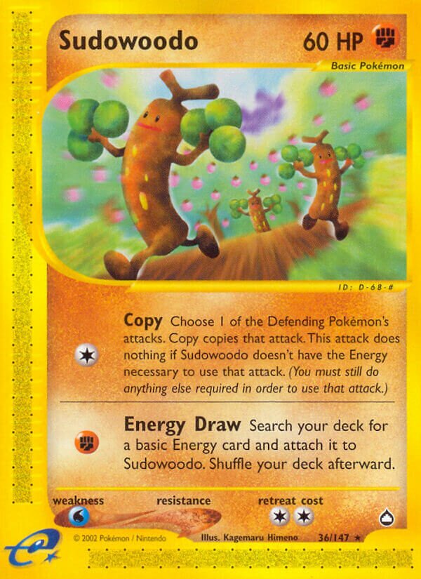 Sudowoodo 036/186 — Aquapolis (English Pokémon TCG card)