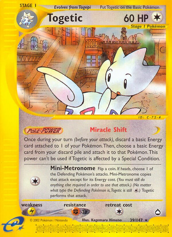 Togetic 039/186 — Aquapolis (English Pokémon TCG card)