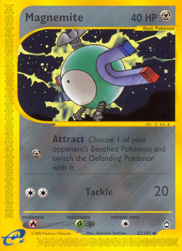 Magnemite 052/186 — Aquapolis (English Pokémon TCG card)