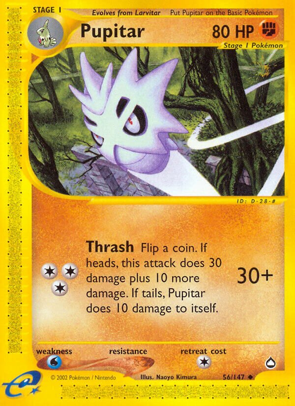Pupitar 056/186 — Aquapolis (English Pokémon TCG card)