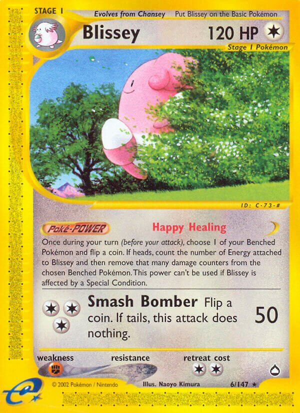 Blissey H6 — Aquapolis (English Pokémon TCG card)