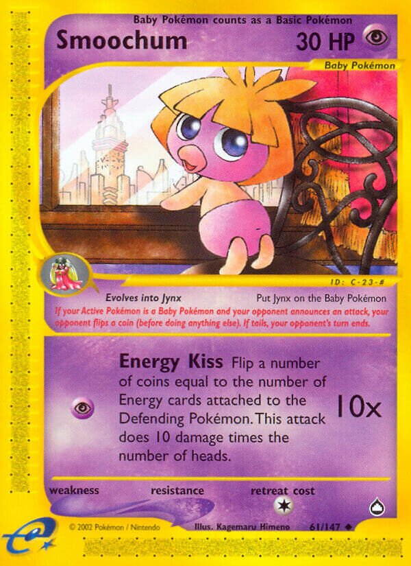 Smoochum 061/186 — Aquapolis (English Pokémon TCG card)