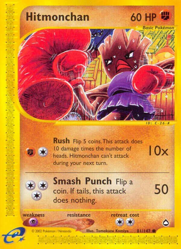 Hitmonchan 081/186 — Aquapolis (English Pokémon TCG card)