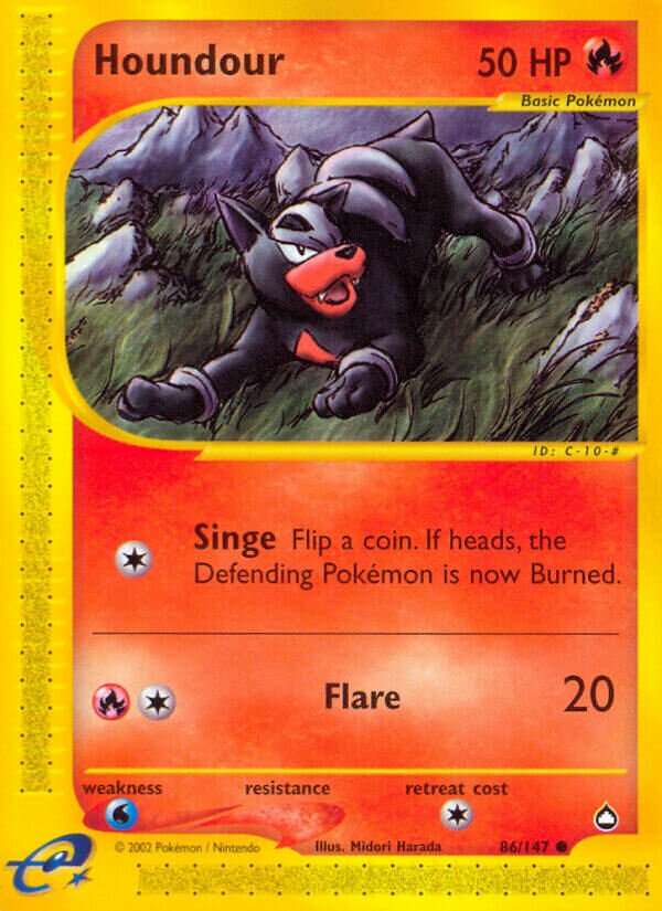 Houndour 086/186 — Aquapolis (English Pokémon TCG card)