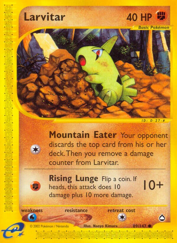 Larvitar 089/186 — Aquapolis (English Pokémon TCG card)