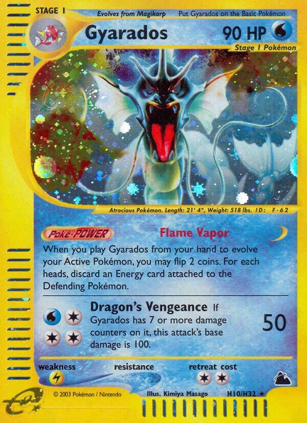 Gyarados H10 — Skyridge (English Pokémon TCG card)