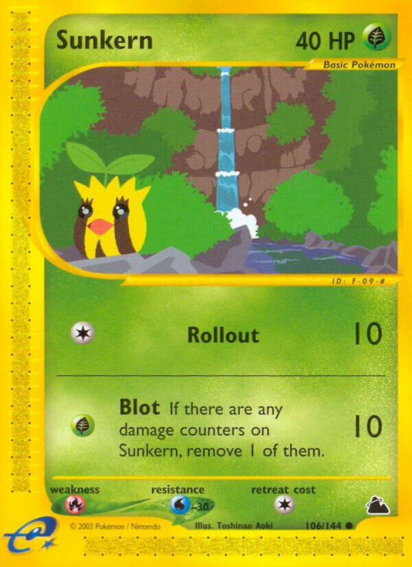 Sunkern 106/182 — Skyridge (English Pokémon TCG card)
