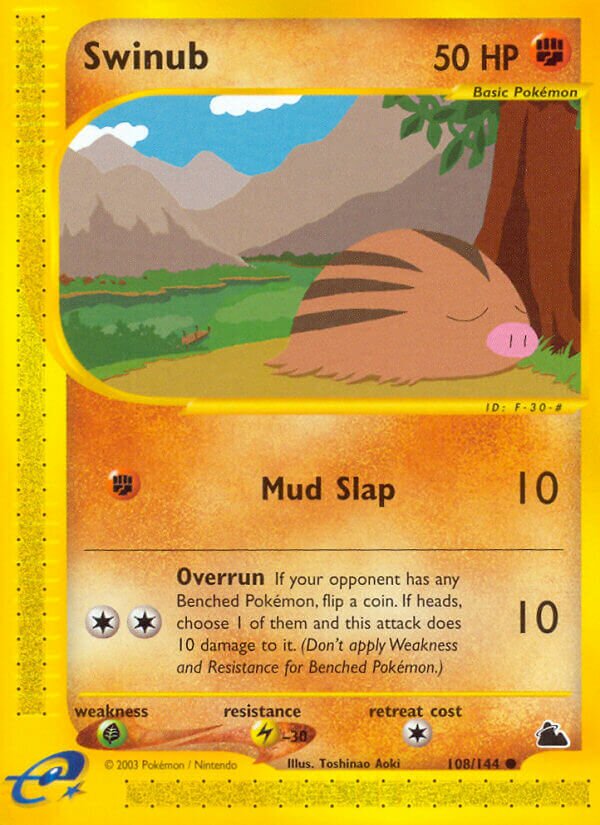 Swinub 108/182 — Skyridge (English Pokémon TCG card)