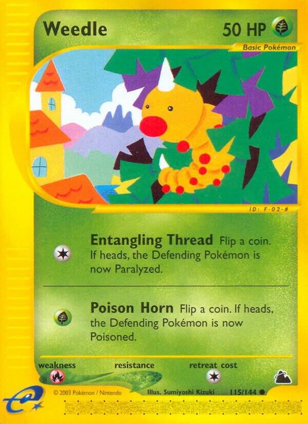 Weedle 115/182 — Skyridge (English Pokémon TCG card)