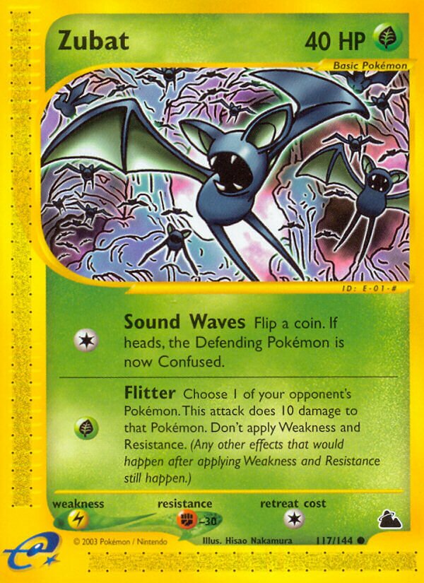 Zubat 117/182 — Skyridge (English Pokémon TCG card)