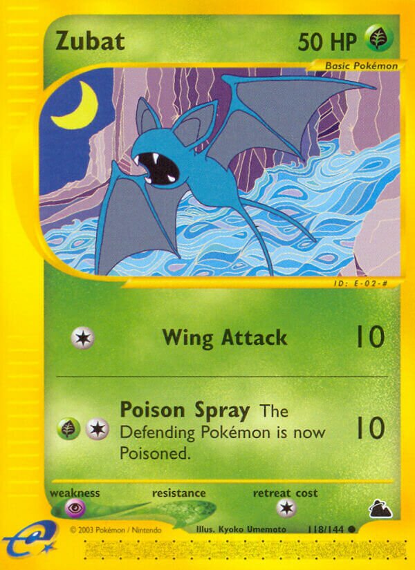 Zubat 118/182 — Skyridge (English Pokémon TCG card)