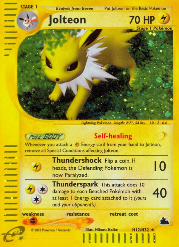 Jolteon H12 — Skyridge (English Pokémon TCG card)