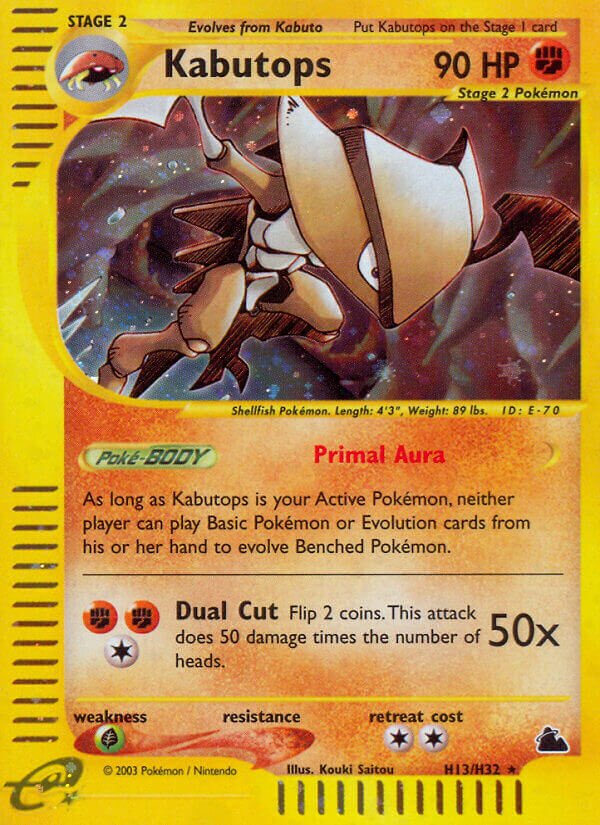 Kabutops H13 — Skyridge (English Pokémon TCG card)