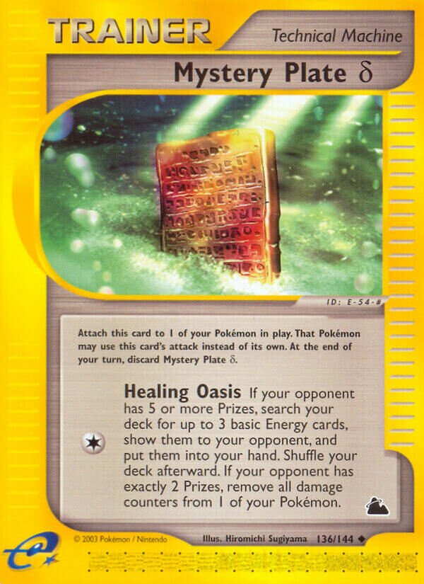Mystery Plate δ 136/182 — Skyridge (English Pokémon TCG card)