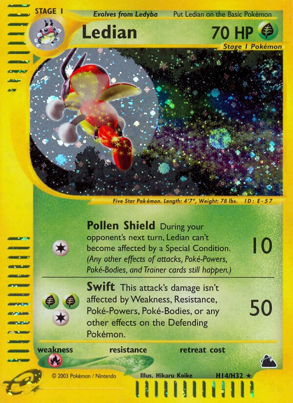 Ledian H14 — Skyridge (English Pokémon TCG card)