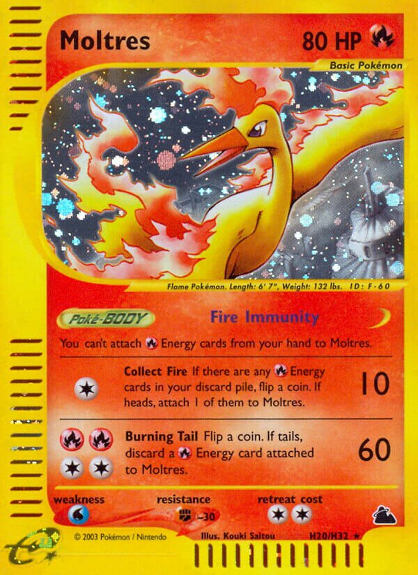 Moltres H18 — Skyridge (English Pokémon TCG card)