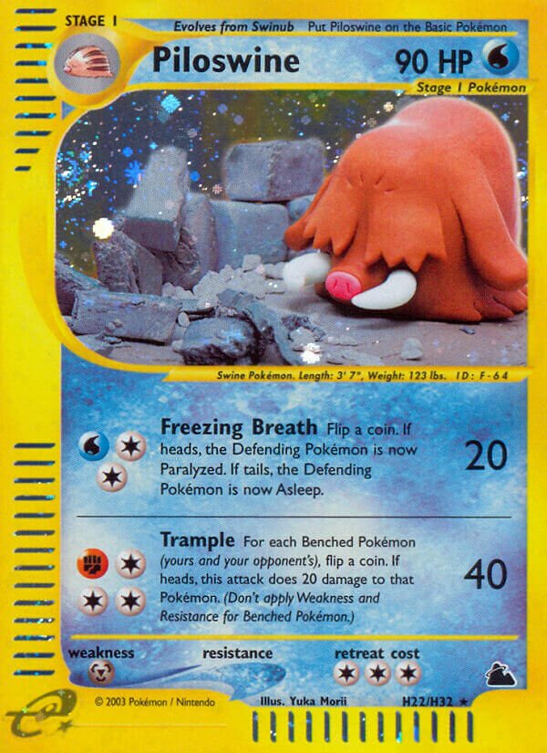 Piloswine H20 — Skyridge (English Pokémon TCG card)