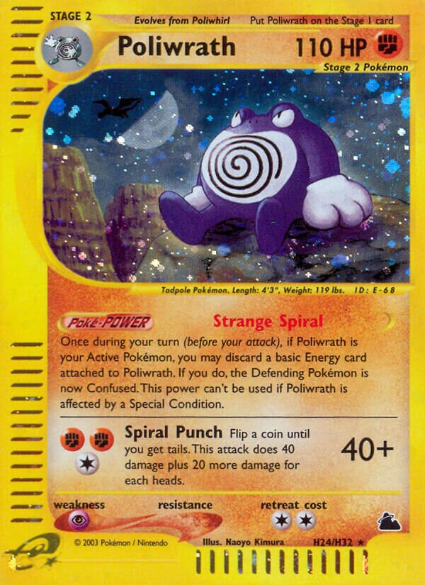 Poliwrath H22 — Skyridge (English Pokémon TCG card)